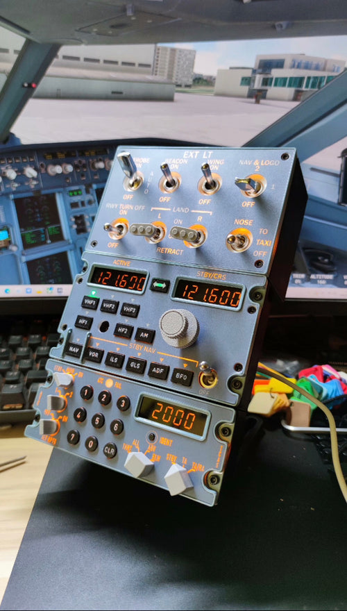 Kaye Simulation's A320 Transponder / Frequency / Lighting Panel Module