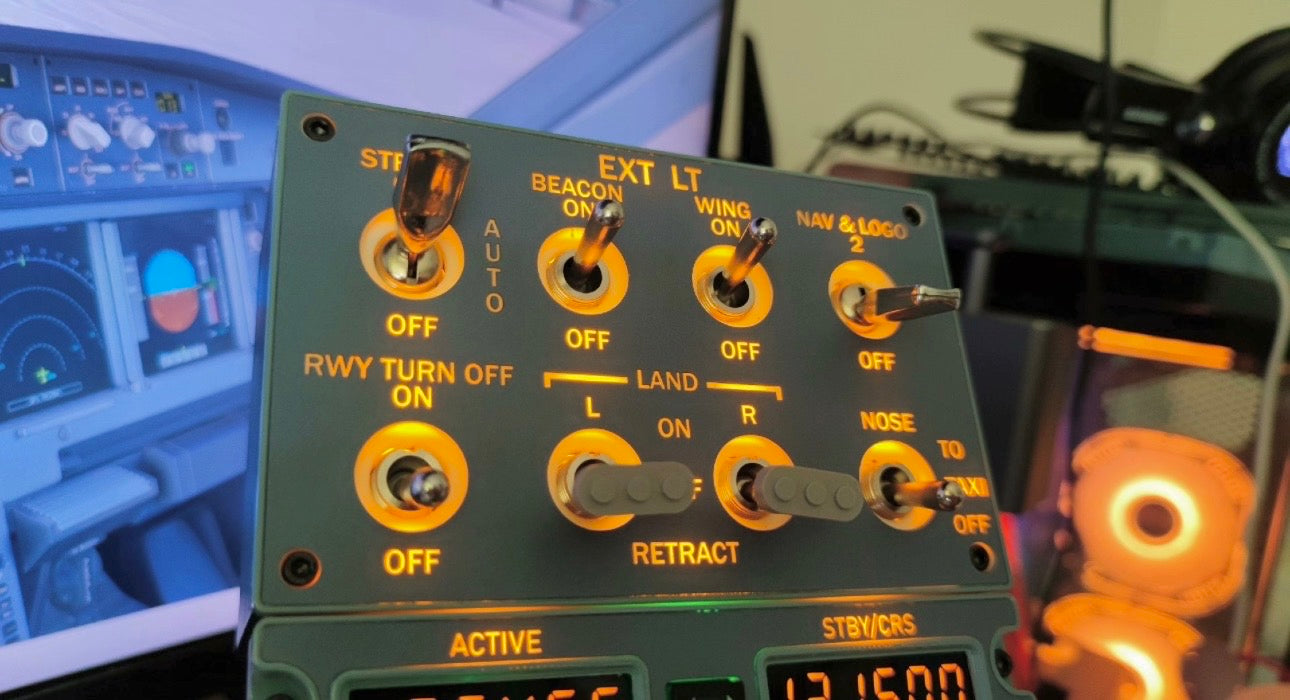 Kaye Simulation's A320 Transponder / Frequency / Lighting Panel Module