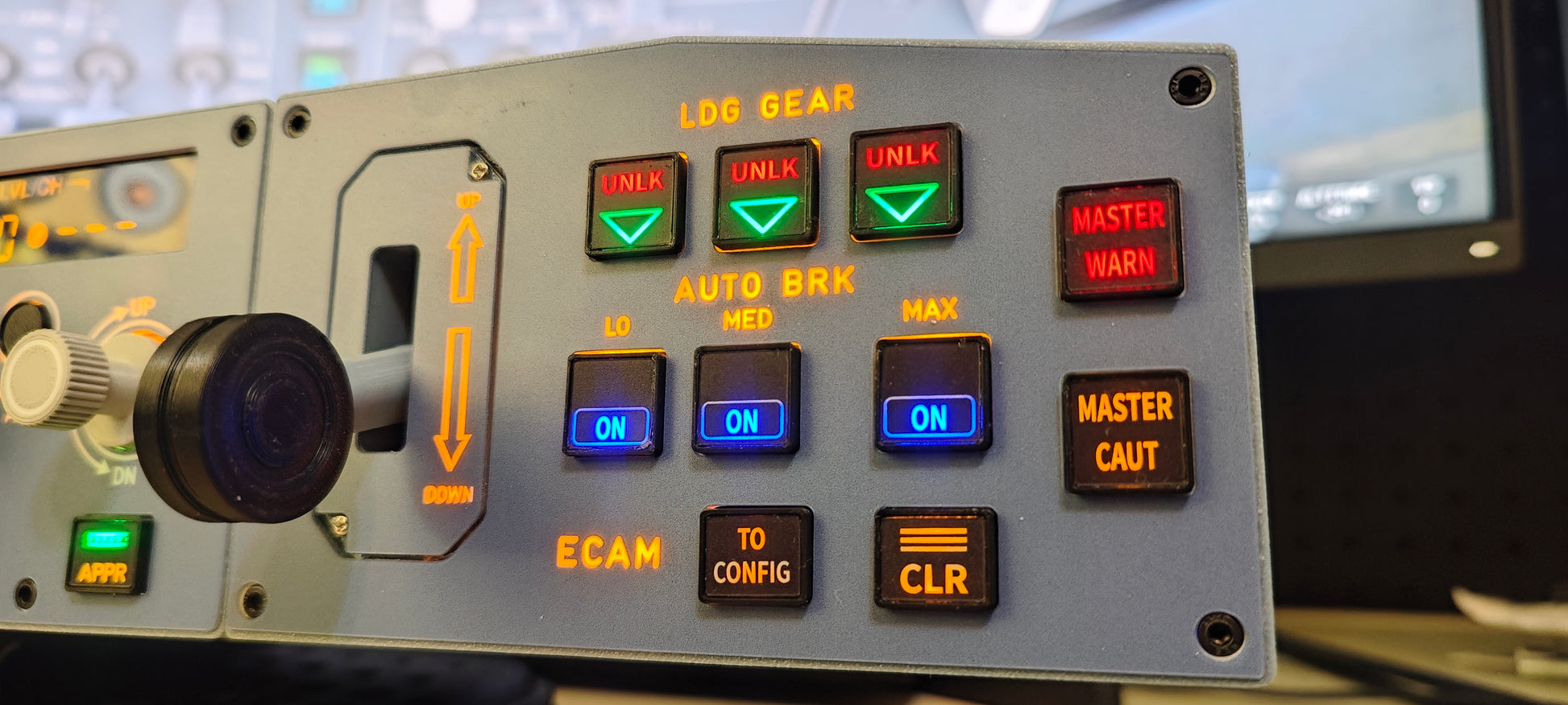 Kaye Simulation Airbus A320 FCU+EFIS Panel – with Landing Gear & Autobrake Module